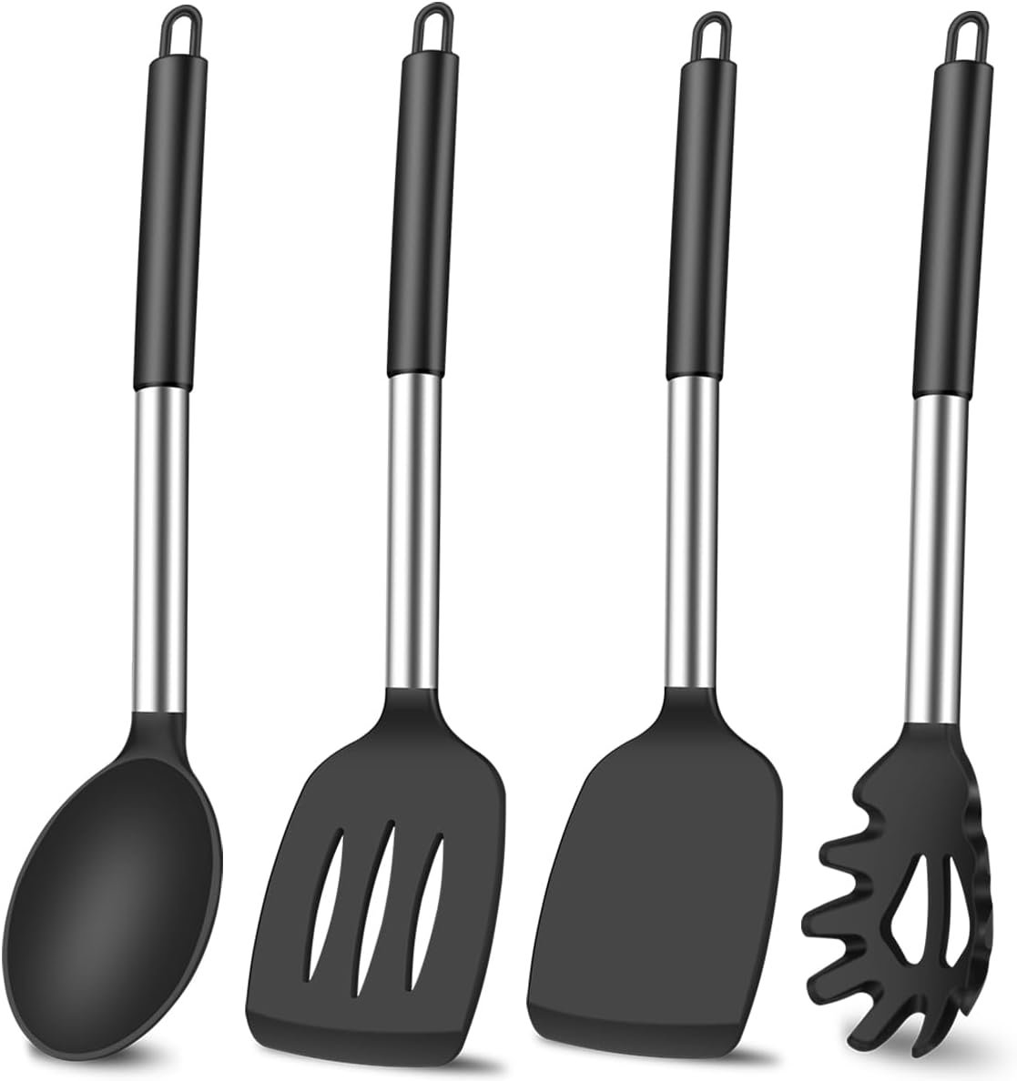 4Pcs Silicone Spatula Turner Slotted Spatula Set Spoon, Spatulas Silicone Heat Resistant Wok Rubber Spatulas for Nonstick Cookware Spatula Cooking Kitchen Utensils Set - V1258-DP02-B-92 4Pcs Silicone Spatula Turner Slotted Spatula Set Spoon, Spatulas Silicone Heat Resistant Wok Rubber Spatulas for Nonstick Cookware Spatula Cooking Kitchen Utensils Set