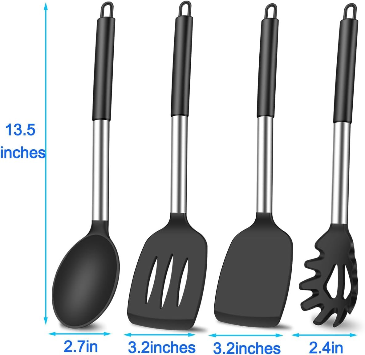 4Pcs Silicone Spatula Turner Slotted Spatula Set Spoon, Spatulas Silicone Heat Resistant Wok Rubber Spatulas for Nonstick Cookware Spatula Cooking Kitchen Utensils Set - V1258-DP02-B-92 4Pcs Silicone Spatula Turner Slotted Spatula Set Spoon, Spatulas Silicone Heat Resistant Wok Rubber Spatulas for Nonstick Cookware Spatula Cooking Kitchen Utensils Set - Image 7