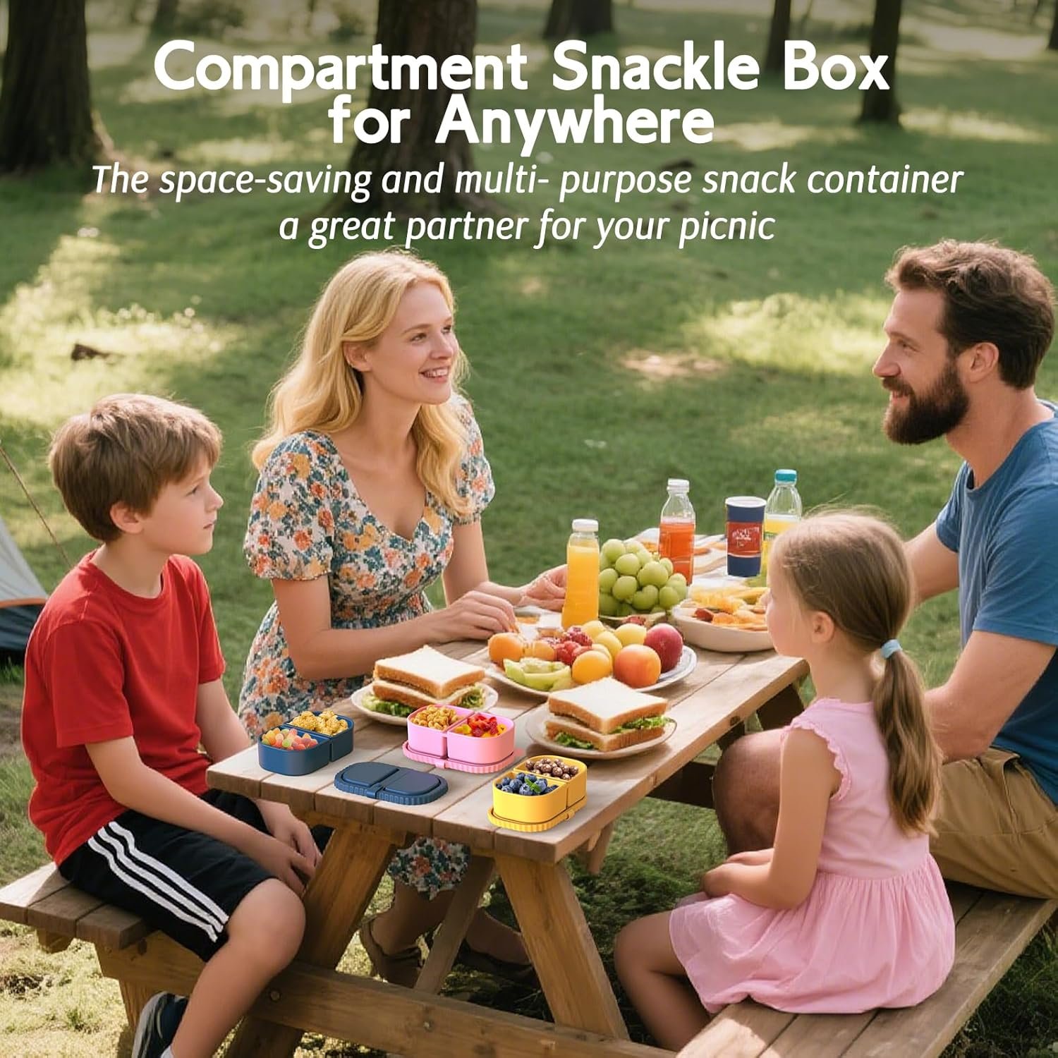 3 Pack Silicone Lunch Boxes Reusable with Lids Mini Double Compartment Portable Food Storage Containers for Picnic School Office - V1258-DP02-BOL-368 3 Pack Silicone Lunch Boxes Reusable with Lids Mini Double Compartment Portable Food Storage Containers for Picnic School Office - Image 6