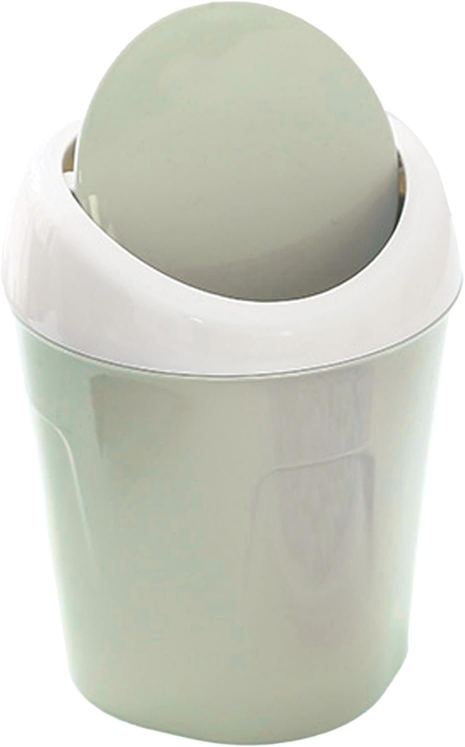 Small Trash Can with Swing Lid - Plastic Tabletop Waste Bin - Compact Bin for Office Kitchen Bathroom Student Home - V1258-DP02-BOL-439 Small Trash Can with Swing Lid - Plastic Tabletop Waste Bin - Compact Bin for Office Kitchen Bathroom Student Home
