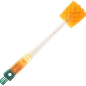 5-in-1 Bottle Brush Set Multifunctional Cleaning Kit with Straw Brush and Lid Cleaner Yellow