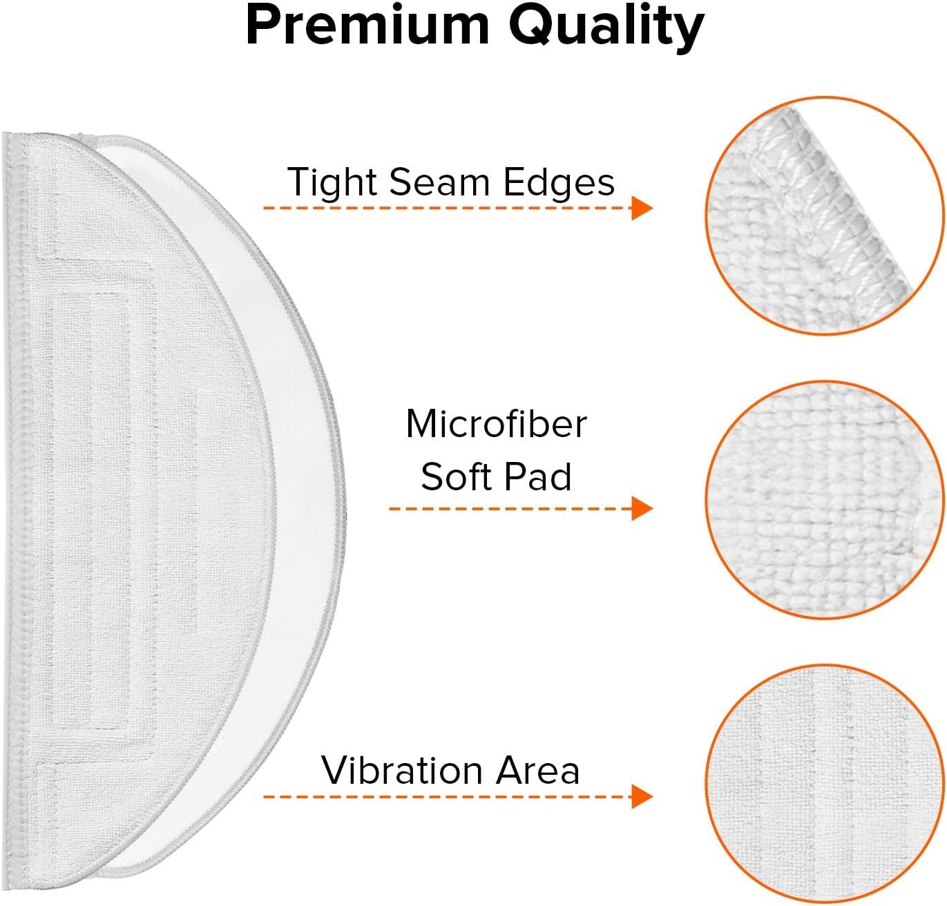 Mop Cloth for S8+ & S8 & S7 MaxV Robot Vacuum (2 Pcs) - V1258-DP02-C-1209 Mop Cloth for S8+ & S8 & S7 MaxV Robot Vacuum (2 Pcs) - Image 6