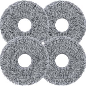 Rotating Mop Cloths for Saros 20 (4-Pack), 200 RPM Scrubbing, 30-Level Water Adjustment, Compatible with 212℉ Auto Wash & 131°F Drying, Reusable Mop Pads for Hardwood Tile Marble Carpet