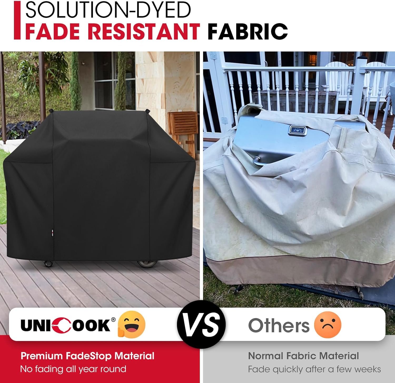 58 Inch Grill Cover for Weber Genesis II, LX 300 Series and Genesis 300 Series Gas Grills, Heavy Duty Waterproof Fade Resistant BBQ Cover, All Weather Protection, Compared to Weber 7130 - V1258-DP02-C-136 58 Inch Grill Cover for Weber Genesis II, LX 300 Series and Genesis 300 Series Gas Grills, Heavy Duty Waterproof Fade Resistant BBQ Cover, All Weather Protection, Compared to Weber 7130 - Image 4
