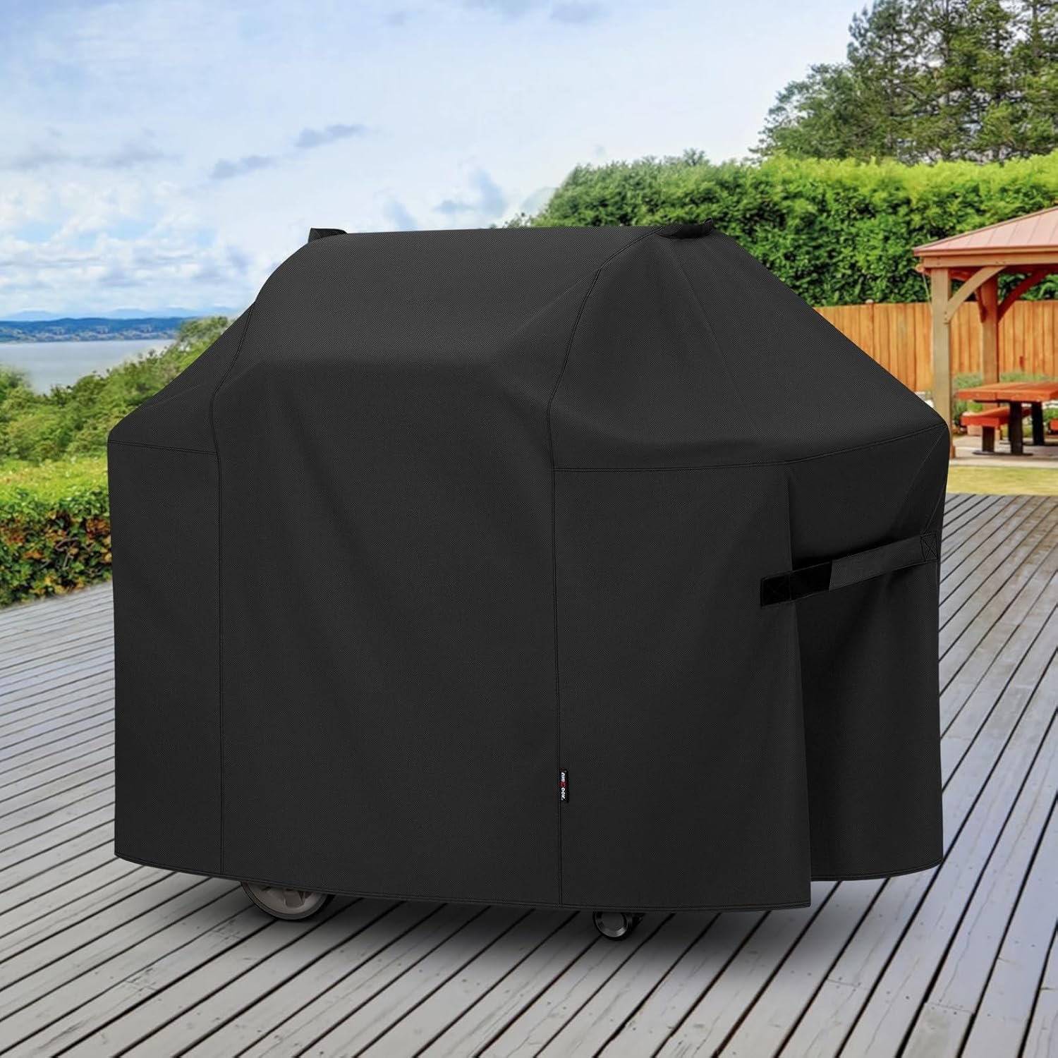58 Inch Grill Cover for Weber Genesis II, LX 300 Series and Genesis 300 Series Gas Grills, Heavy Duty Waterproof Fade Resistant BBQ Cover, All Weather Protection, Compared to Weber 7130 - V1258-DP02-C-136 58 Inch Grill Cover for Weber Genesis II, LX 300 Series and Genesis 300 Series Gas Grills, Heavy Duty Waterproof Fade Resistant BBQ Cover, All Weather Protection, Compared to Weber 7130 - Image 7