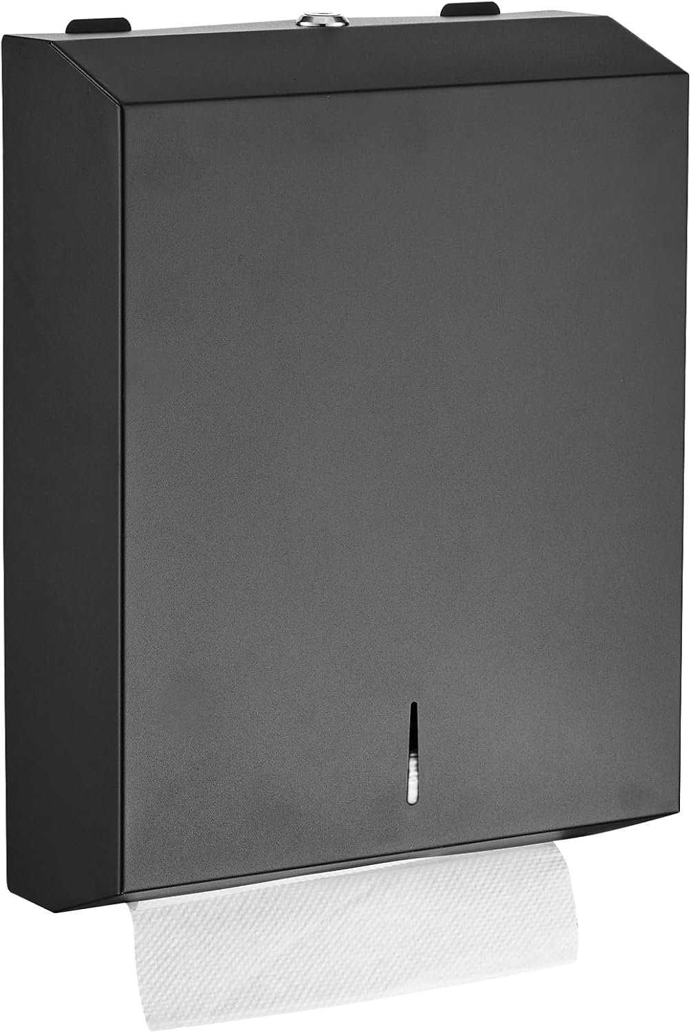 Paper Towel Dispenser Wall Mount - Multifold Trifold Paper Towel Dispensers, Large Capacity Stainless Steel Tissue Holder, Suitable for Bathrooms and Public Places Black - V1258-DP02-C-1427 Paper Towel Dispenser Wall Mount - Multifold Trifold Paper Towel Dispensers, Large Capacity Stainless Steel Tissue Holder, Suitable for Bathrooms and Public Places Black