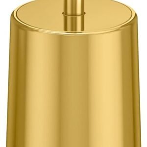 Toilet Brush and Holder, Toilet Brush Stainless Steel, Toilet Bowl Brush for Bathroom Toilet-Ergonomic, Elegant,Durable (Gold)