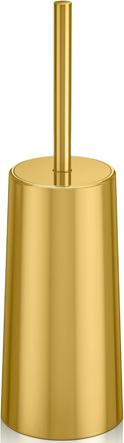 Toilet Brush and Holder, Toilet Brush Stainless Steel, Toilet Bowl Brush for Bathroom Toilet-Ergonomic, Elegant,Durable (Gold) - V1258-DP02-C-1490 Toilet Brush and Holder, Toilet Brush Stainless Steel, Toilet Bowl Brush for Bathroom Toilet-Ergonomic, Elegant,Durable (Gold)