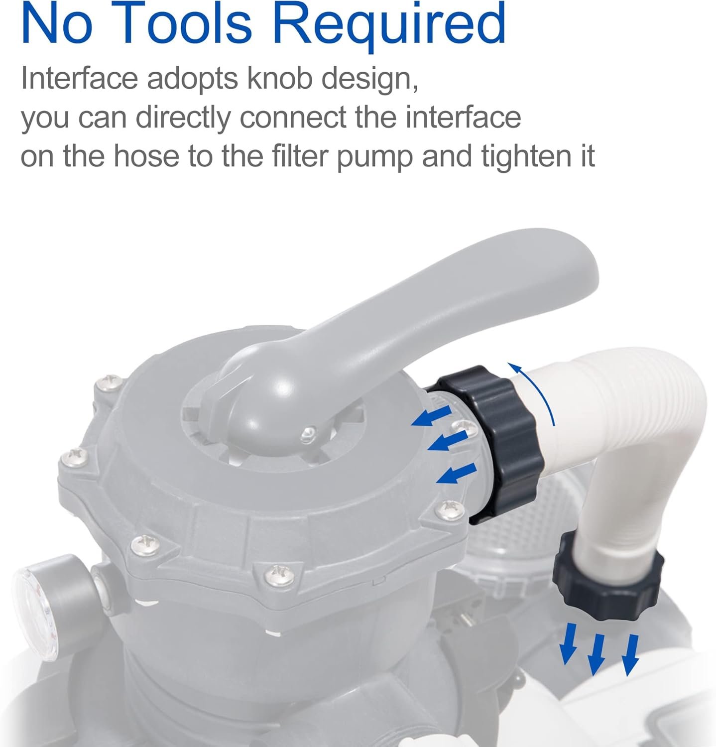 15.8" Pool Pump Replacement Hose- Salt Water Pump Hose for Above Ground Pool- Pool Sand Filter Pump Hose for Filter Pump and Saltwater Systems - V1258-DP02-C-543 15.8" Pool Pump Replacement Hose- Salt Water Pump Hose for Above Ground Pool- Pool Sand Filter Pump Hose for Filter Pump and Saltwater Systems - Image 5