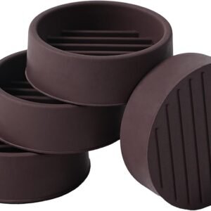 1.5x1.5 Round Rubber Furniture Caster Cups, Anti-Sliding Furniture Pads Bed Stopper Floor Protectors with Grip - Protect Any Flooring