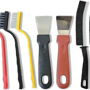 7 Pcs Multi-Purpose Crevice Cleaning Brush Tool for Stubborn Kitchen Grease Stains, Bathroom Crevices, Window Gutters, Tiles and Faucets