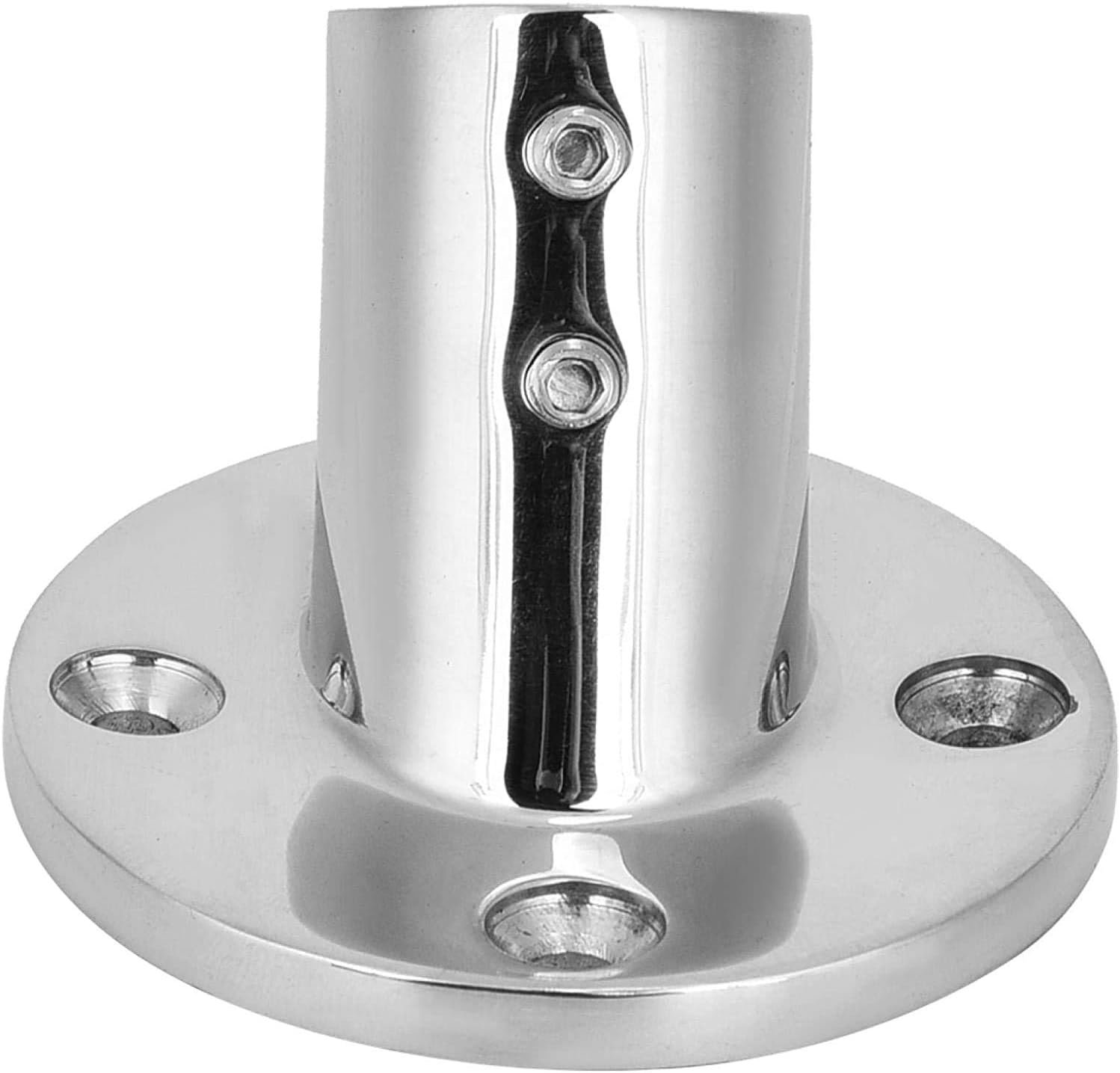 7/8'' 60 Degree Stainless Steel Boat Round Base Handrail Fittings - V1259-DP01-A-1410 7/8'' 60 Degree Stainless Steel Boat Round Base Handrail Fittings