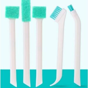 5Pcs Household Cleaning Brushes,Precision Brush Kit/Cleaning Tools, for Corner Stain Dirt Clean Brush,Deep Detail Crevice Cleaner Set,ABS+Non-Woven 5Pcs/Set