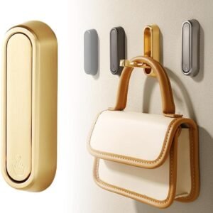 Folding Wall Hook, 2025 New Flip Down Hook Folding Heavy-Duty Coat Hooks Wall, Invisible Foldable Valet Hooks for Hanging Coats, Scarves, Hats, Bathrobes, Keys, Bags (Brown)