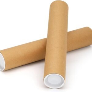 2 Pack 12Inch Mailing Tubes with Caps - Heavy-Duty Spiral Design, Crush-Proof Protection for Artwork, Posters, Documents - Ideal for Shipping, Storage & DIY Crafts，Draw pen holder