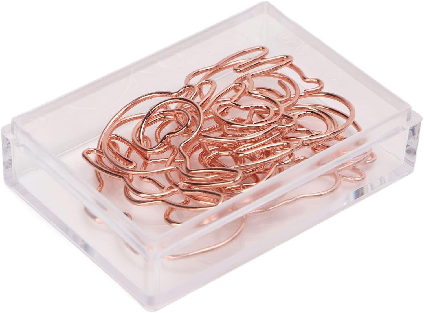 100PCS Rabbit Shape Paper Clips, Rose Gold Bunny Paperclips Decorative Clips Cute Animals Bookmark for Office School Home Desk Organizers - V1259-DP01-A-842 100PCS Rabbit Shape Paper Clips, Rose Gold Bunny Paperclips Decorative Clips Cute Animals Bookmark for Office School Home Desk Organizers - Image 6