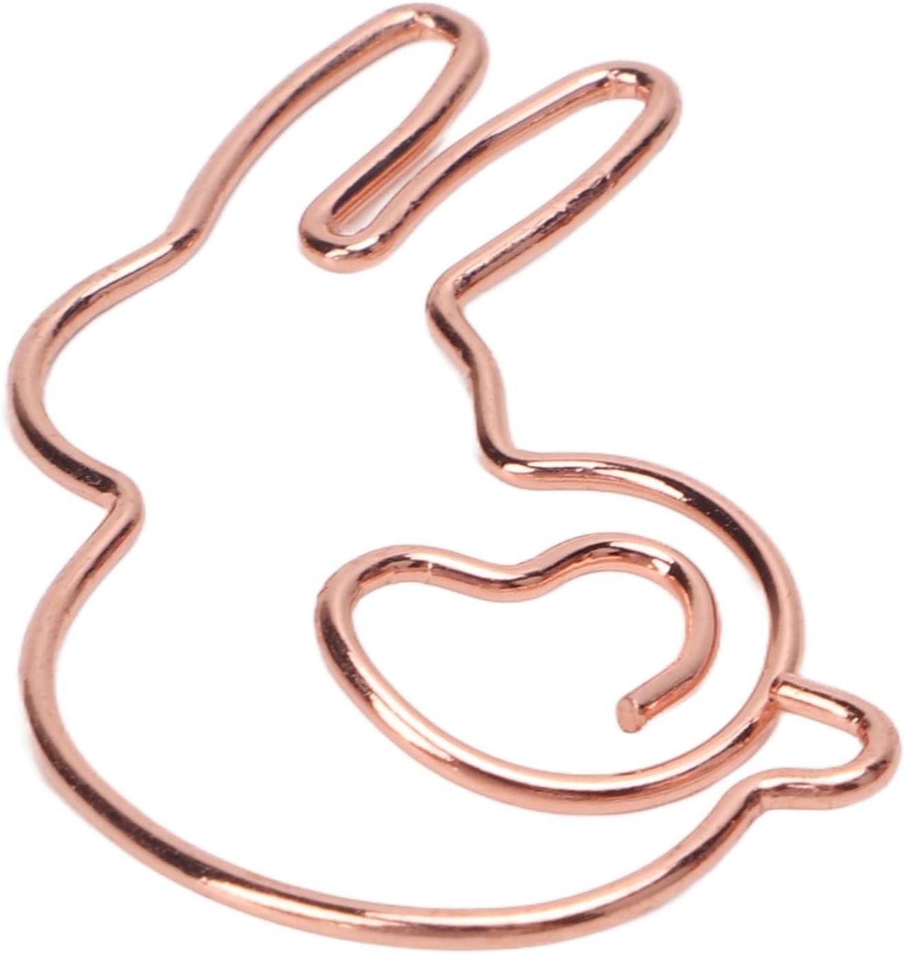 100PCS Rabbit Shape Paper Clips, Rose Gold Bunny Paperclips Decorative Clips Cute Animals Bookmark for Office School Home Desk Organizers - V1259-DP01-A-842 100PCS Rabbit Shape Paper Clips, Rose Gold Bunny Paperclips Decorative Clips Cute Animals Bookmark for Office School Home Desk Organizers - Image 8