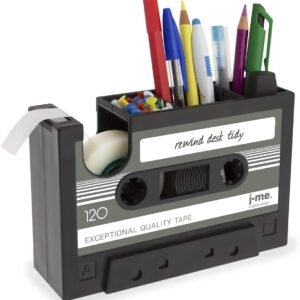 Retro Cassette Tape Pencil Holder - Multifunctional Pencil Holder - Creative Desk Organizer - Pencil Holder with Tape Holder