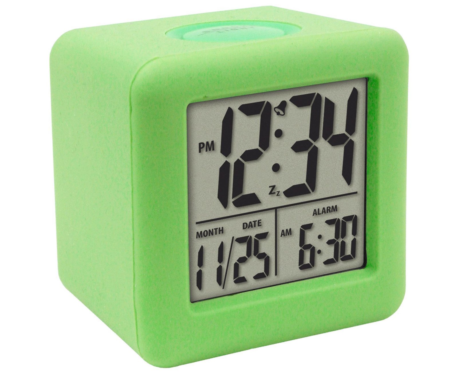 Digital Clock Shock-proof Snooze Function Silicon Cover Electrical LED Clock Household Supplies - Green - V1263-JX-399 Digital Clock Shock-proof Snooze Function Silicon Cover Electrical LED Clock Household Supplies - Green - Image 8