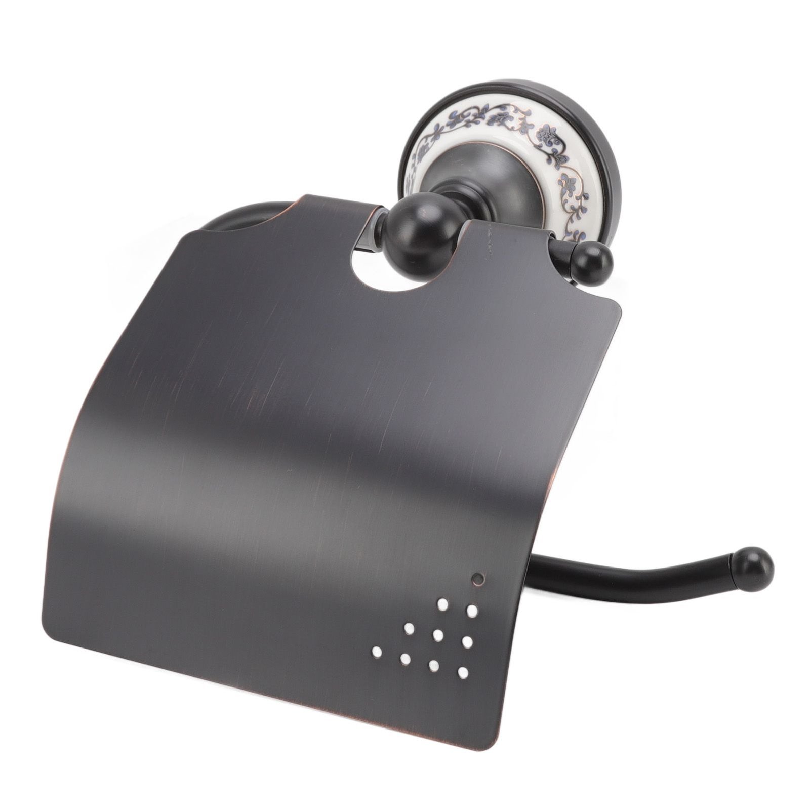 Paper Towel Dispenser Dark Bronze Blue and White Porcelain Wall Mounted Tissue Roll Holder for Bathroom Kitchen - V1294-YM0626-3112220085511 Paper Towel Dispenser Dark Bronze Blue and White Porcelain Wall Mounted Tissue Roll Holder for Bathroom Kitchen - Image 3