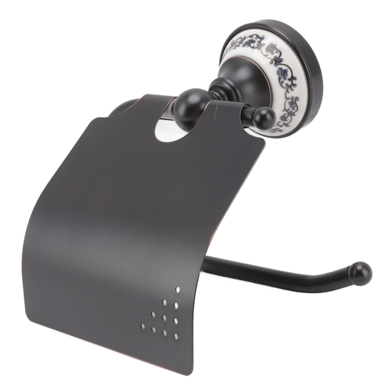 Paper Towel Dispenser Dark Bronze Blue and White Porcelain Wall Mounted Tissue Roll Holder for Bathroom Kitchen - V1294-YM0626-3112220085511 Paper Towel Dispenser Dark Bronze Blue and White Porcelain Wall Mounted Tissue Roll Holder for Bathroom Kitchen - Image 7