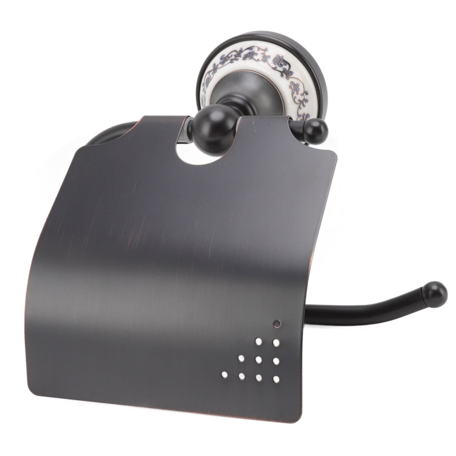 Paper Towel Dispenser Dark Bronze Blue and White Porcelain Wall Mounted Tissue Roll Holder for Bathroom Kitchen - V1294-YM0626-3112220085511 Paper Towel Dispenser Dark Bronze Blue and White Porcelain Wall Mounted Tissue Roll Holder for Bathroom Kitchen - Image 9