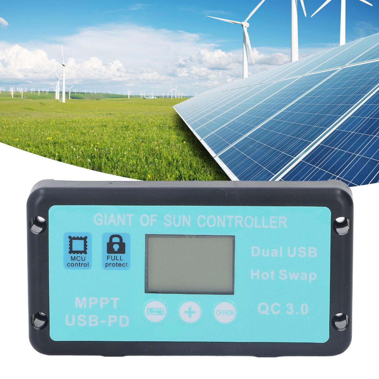 12V 24V MPPT Solar Charge Controller Professional USB PD QC3.0 Solar Panel Regulator with LCD Display for Battey 40A - V1294-YM0626-3114220115812 12V 24V MPPT Solar Charge Controller Professional USB PD QC3.0 Solar Panel Regulator with LCD Display for Battey 40A - Image 11