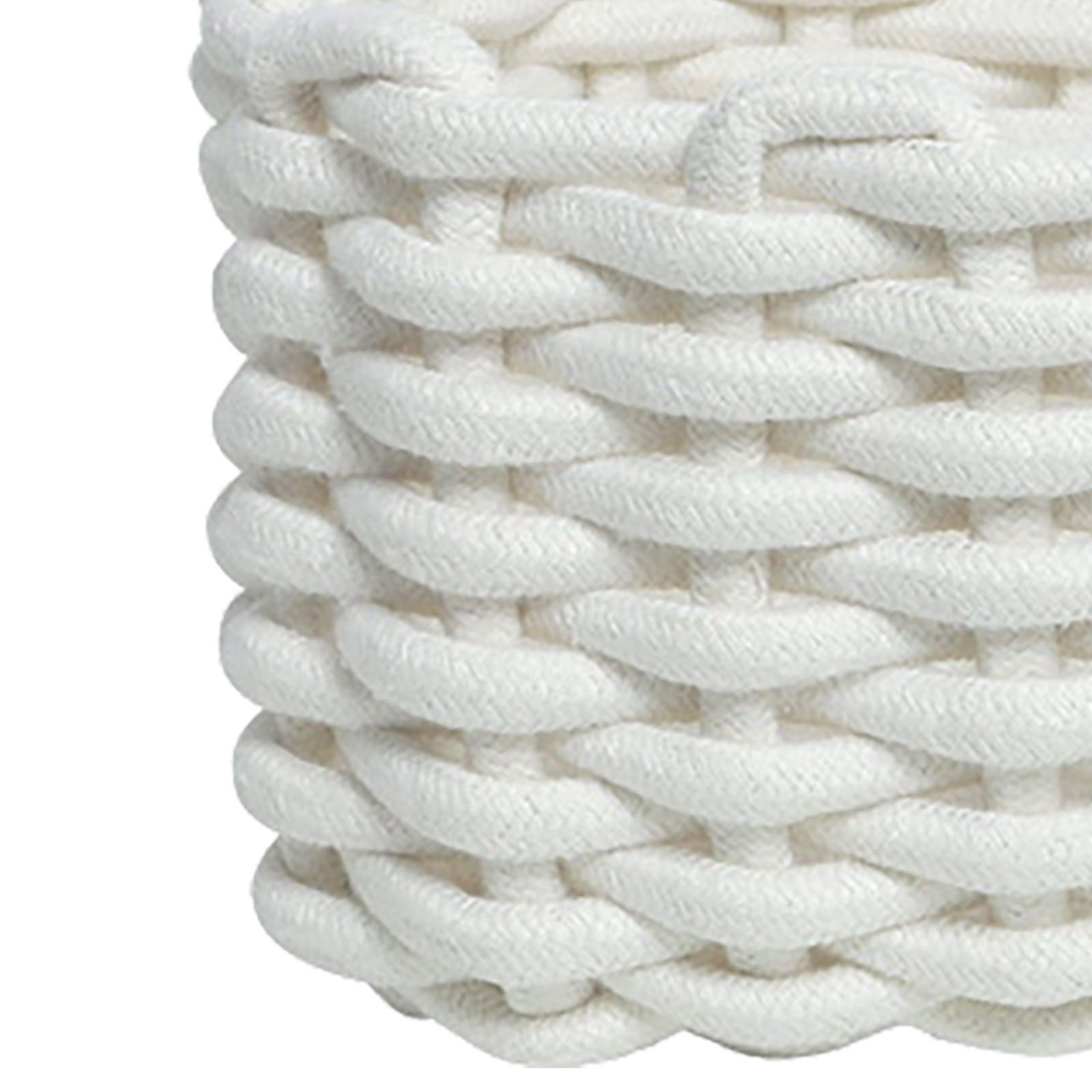 Cotton Rope Storage Basket Hand Knitting Nordic Style Desktop Storage Organizer for Key Snacks Underwear White 30x22x14cm/11.8x8.7x5.5in - V1294-YM0626-3117220295112 Cotton Rope Storage Basket Hand Knitting Nordic Style Desktop Storage Organizer for Key Snacks Underwear White 30x22x14cm/11.8x8.7x5.5in - Image 9