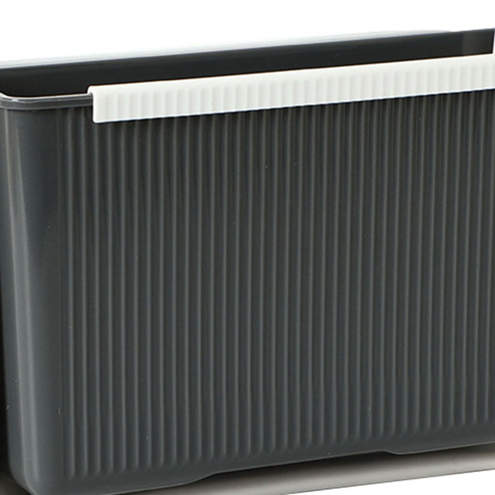 Wall Mounted Folding Trash Bin Strong Load Bearing Large Capacity Kitchen Hanging Trash Can for Home Grey - V1294-YM0626-3118230008412 Wall Mounted Folding Trash Bin Strong Load Bearing Large Capacity Kitchen Hanging Trash Can for Home Grey - Image 8