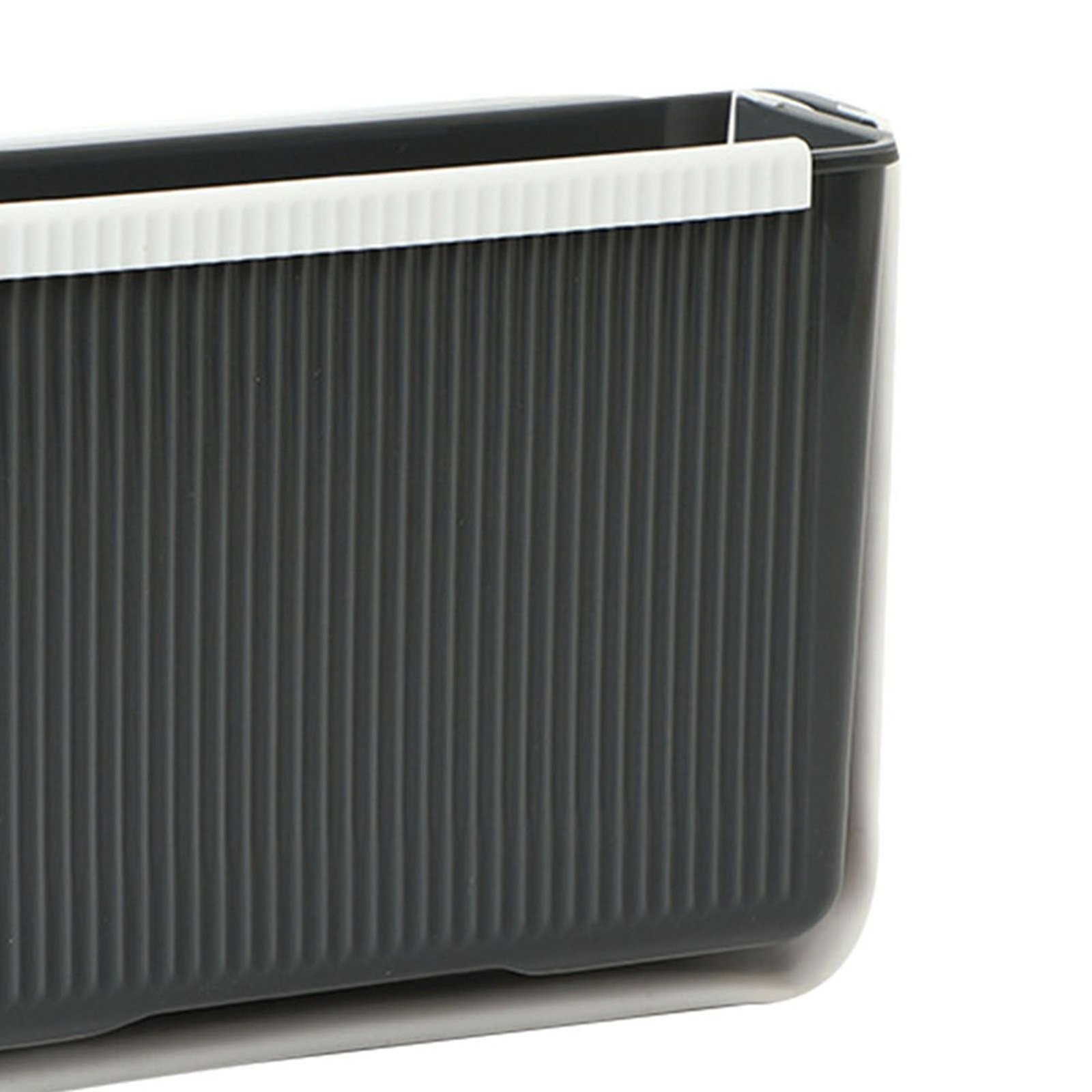 Wall Mounted Folding Trash Bin Strong Load Bearing Large Capacity Kitchen Hanging Trash Can for Home Grey - V1294-YM0626-3118230008412 Wall Mounted Folding Trash Bin Strong Load Bearing Large Capacity Kitchen Hanging Trash Can for Home Grey - Image 9