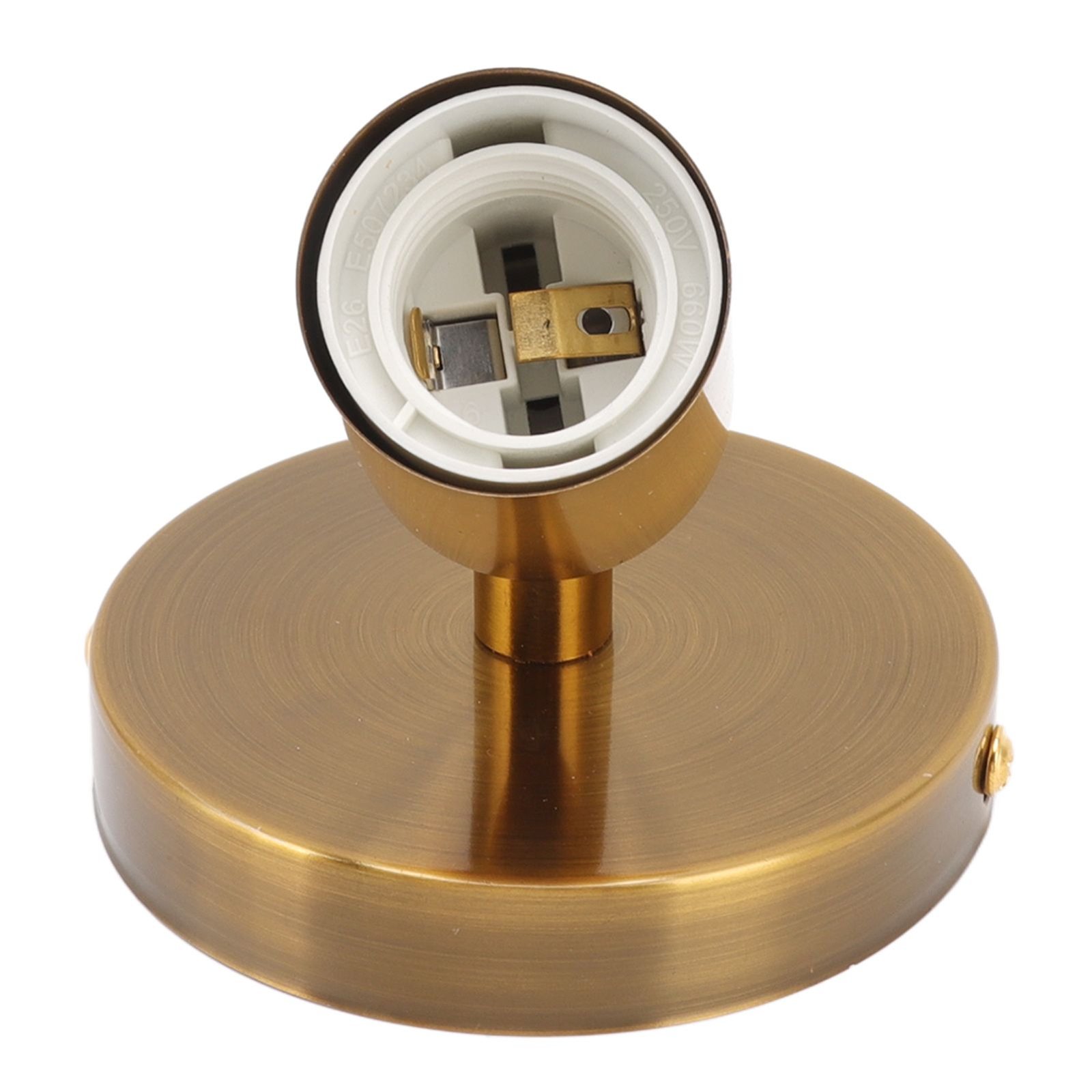 E27 E26 Wall Lamp Base 180 Degrees Up and Down Adjustable Iron Decoration Bulb Socket for Bedroom Living Room Gold - V1294-YM0626-3119220171812 E27 E26 Wall Lamp Base 180 Degrees Up and Down Adjustable Iron Decoration Bulb Socket for Bedroom Living Room Gold - Image 3