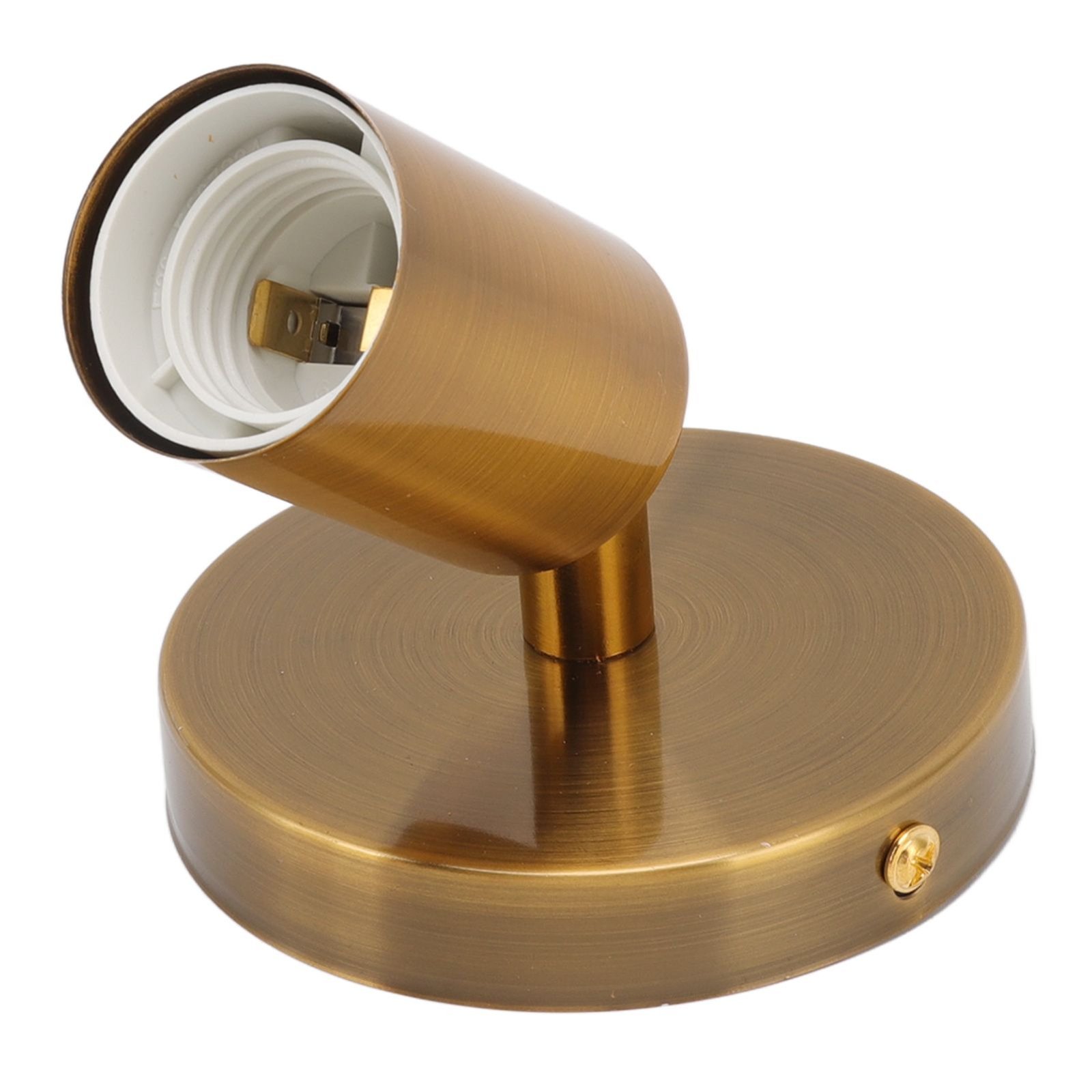 E27 E26 Wall Lamp Base 180 Degrees Up and Down Adjustable Iron Decoration Bulb Socket for Bedroom Living Room Gold - V1294-YM0626-3119220171812 E27 E26 Wall Lamp Base 180 Degrees Up and Down Adjustable Iron Decoration Bulb Socket for Bedroom Living Room Gold - Image 4