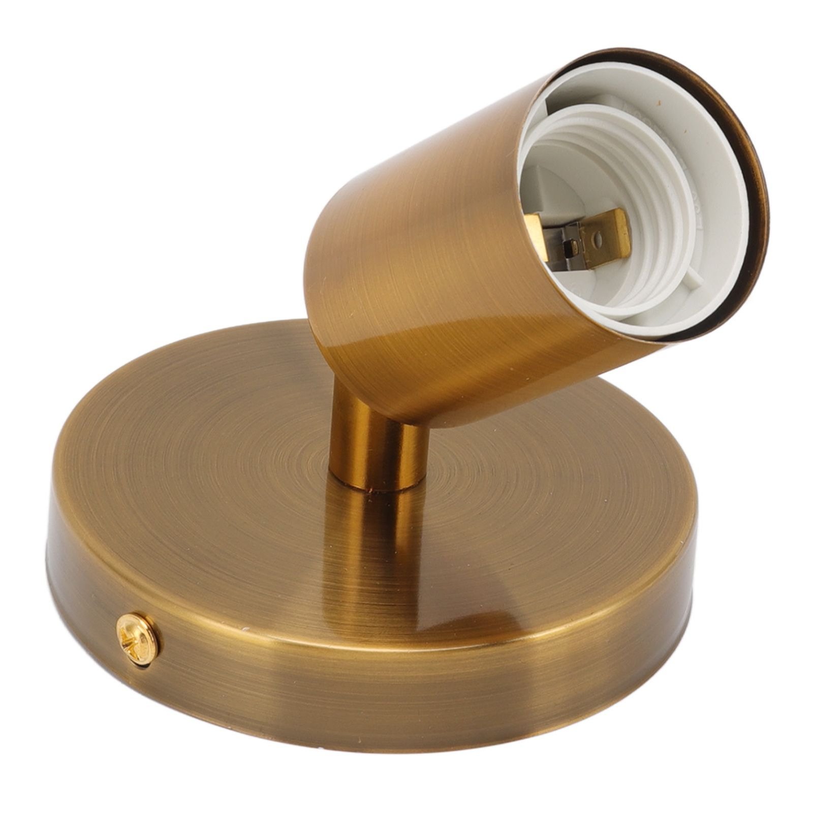 E27 E26 Wall Lamp Base 180 Degrees Up and Down Adjustable Iron Decoration Bulb Socket for Bedroom Living Room Gold - V1294-YM0626-3119220171812 E27 E26 Wall Lamp Base 180 Degrees Up and Down Adjustable Iron Decoration Bulb Socket for Bedroom Living Room Gold - Image 5