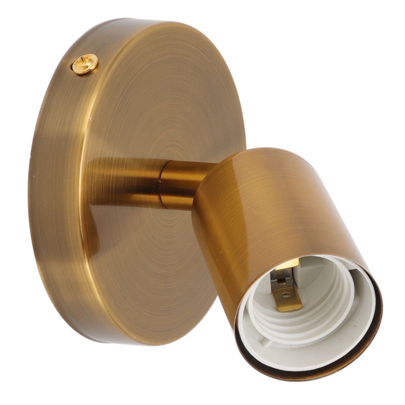 E27 E26 Wall Lamp Base 180 Degrees Up and Down Adjustable Iron Decoration Bulb Socket for Bedroom Living Room Gold - V1294-YM0626-3119220171812 E27 E26 Wall Lamp Base 180 Degrees Up and Down Adjustable Iron Decoration Bulb Socket for Bedroom Living Room Gold - Image 9