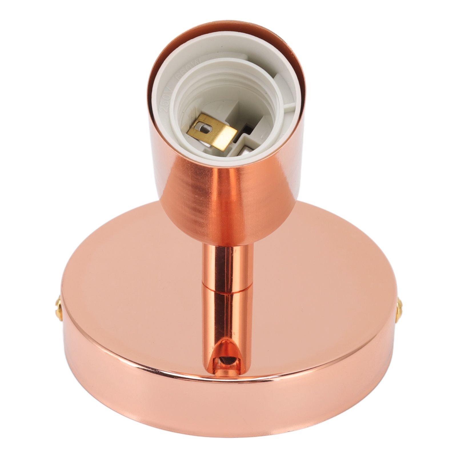 E27 E26 Wall Lamp Base 180 Degrees Up and Down Adjustable Iron Decoration Bulb Socket for Bedroom Living Room Rose Gold - V1294-YM0626-3119220171813 E27 E26 Wall Lamp Base 180 Degrees Up and Down Adjustable Iron Decoration Bulb Socket for Bedroom Living Room Rose Gold - Image 3