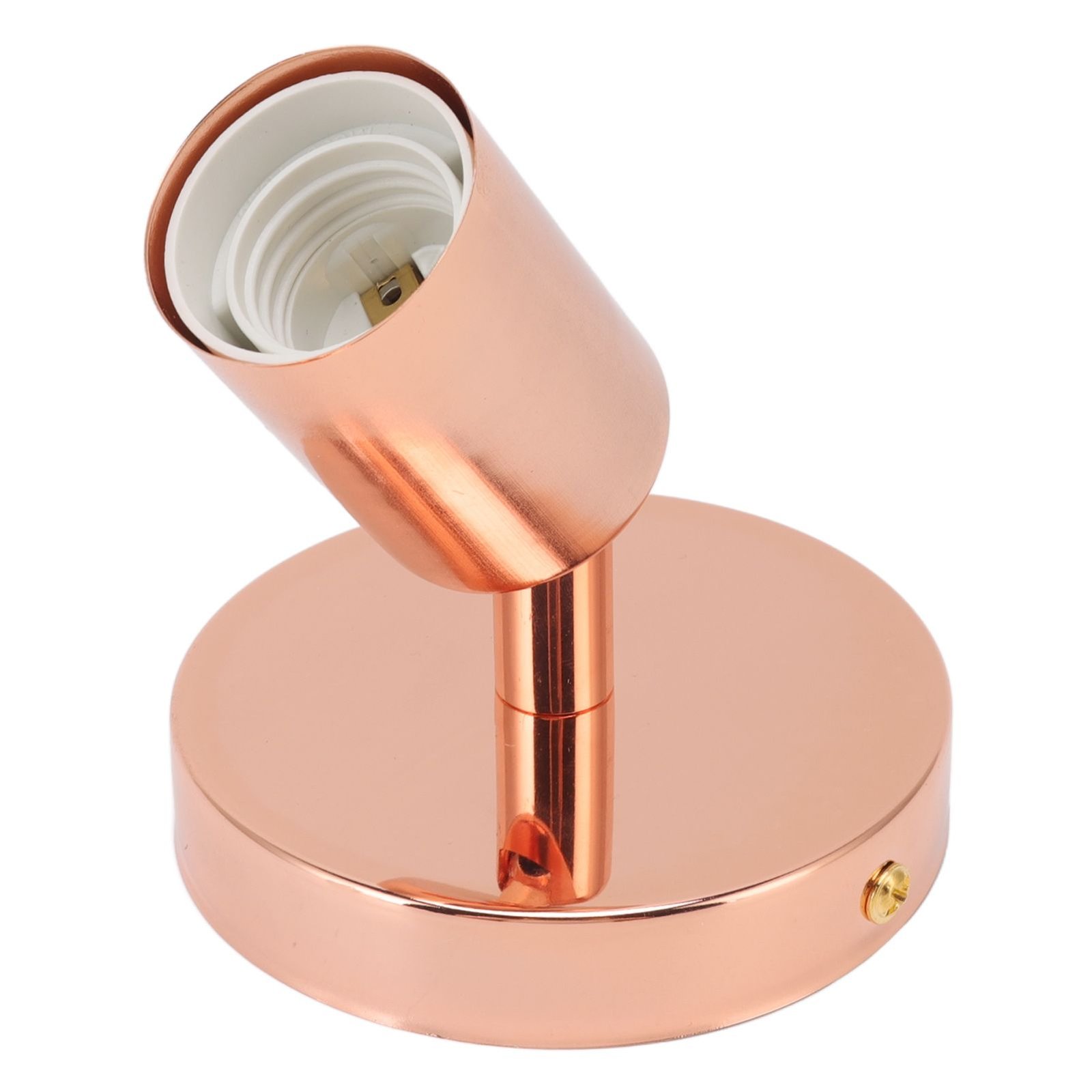 E27 E26 Wall Lamp Base 180 Degrees Up and Down Adjustable Iron Decoration Bulb Socket for Bedroom Living Room Rose Gold - V1294-YM0626-3119220171813 E27 E26 Wall Lamp Base 180 Degrees Up and Down Adjustable Iron Decoration Bulb Socket for Bedroom Living Room Rose Gold - Image 4