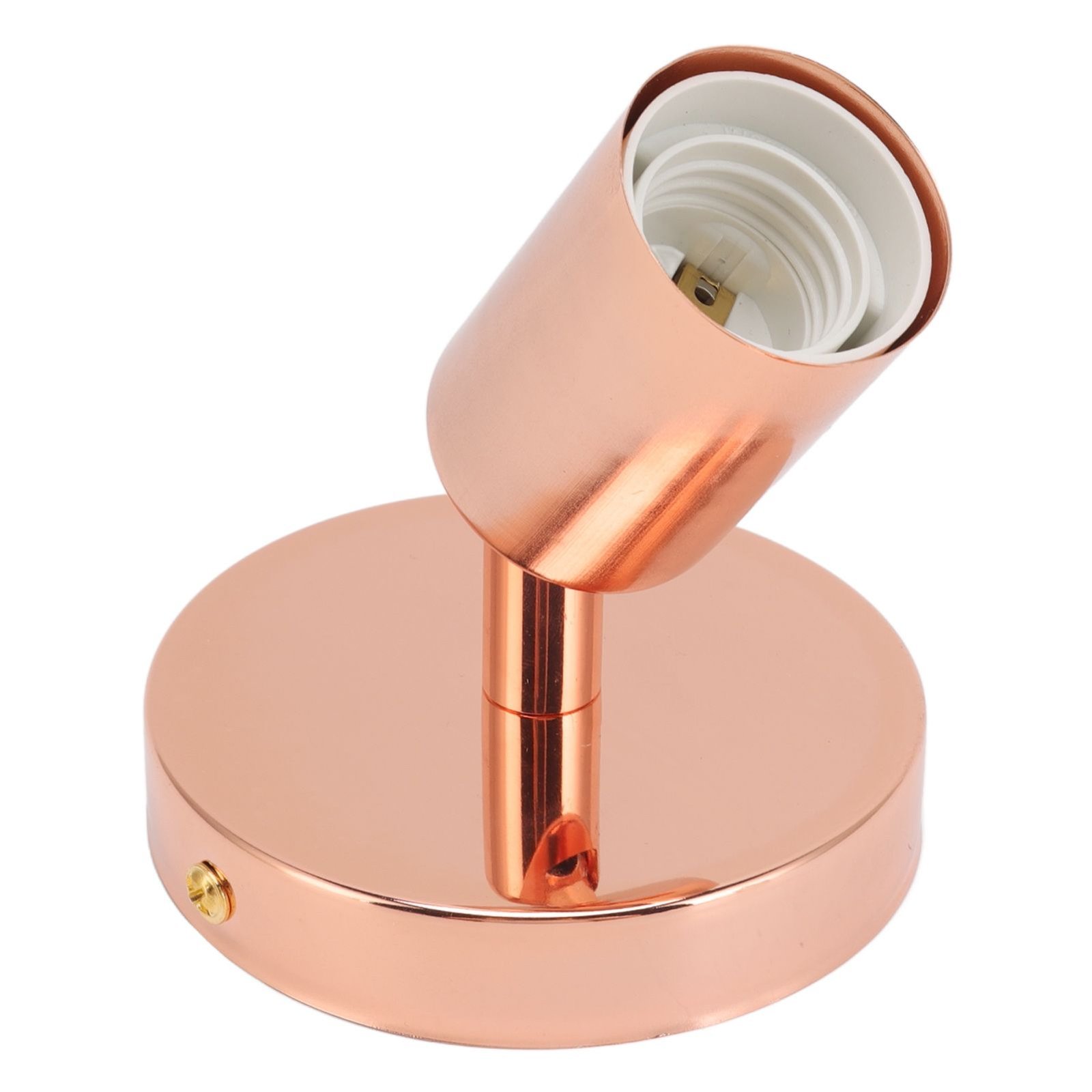 E27 E26 Wall Lamp Base 180 Degrees Up and Down Adjustable Iron Decoration Bulb Socket for Bedroom Living Room Rose Gold - V1294-YM0626-3119220171813 E27 E26 Wall Lamp Base 180 Degrees Up and Down Adjustable Iron Decoration Bulb Socket for Bedroom Living Room Rose Gold - Image 5