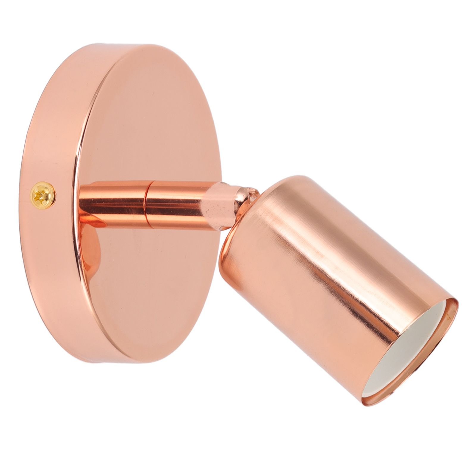 E27 E26 Wall Lamp Base 180 Degrees Up and Down Adjustable Iron Decoration Bulb Socket for Bedroom Living Room Rose Gold - V1294-YM0626-3119220171813 E27 E26 Wall Lamp Base 180 Degrees Up and Down Adjustable Iron Decoration Bulb Socket for Bedroom Living Room Rose Gold - Image 8