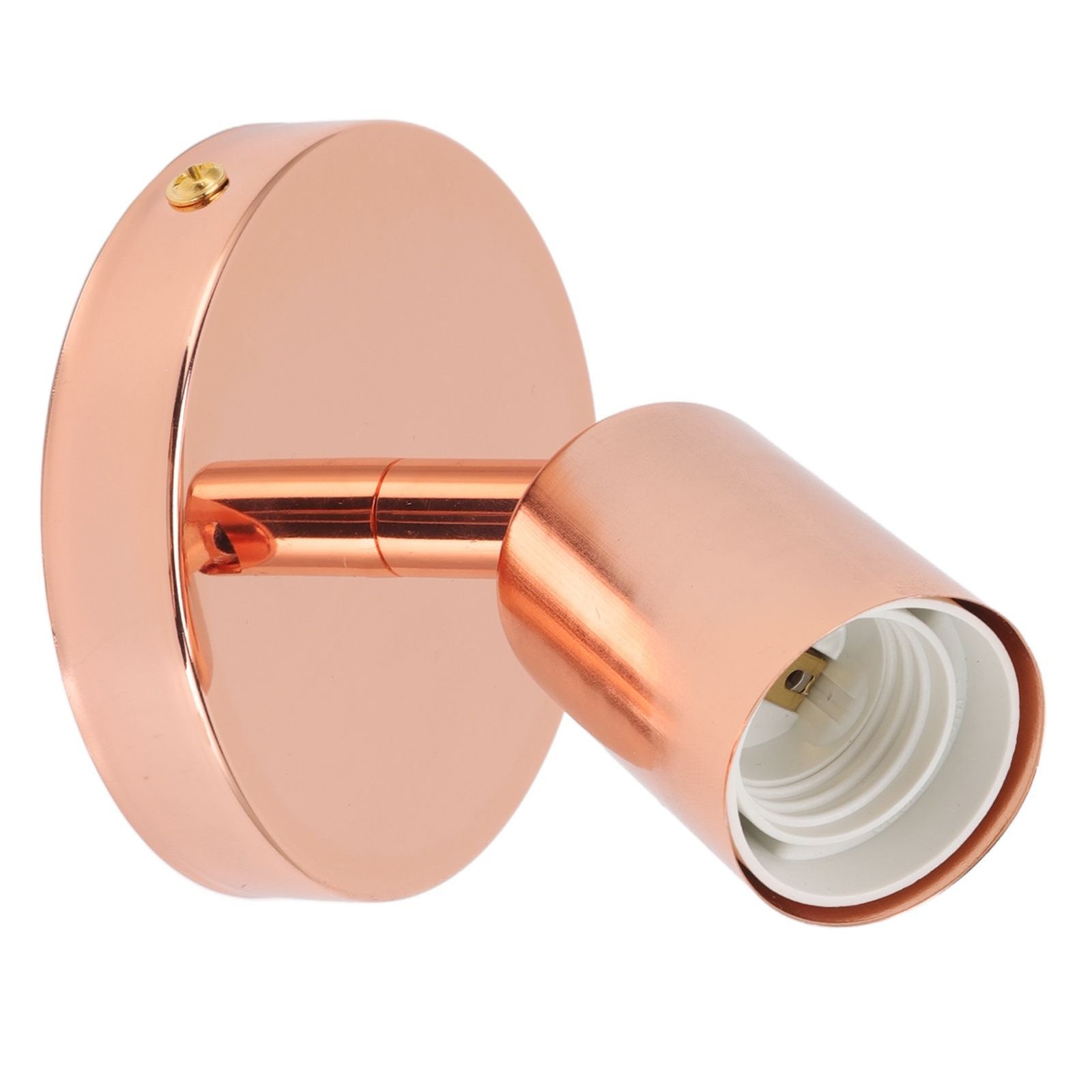 E27 E26 Wall Lamp Base 180 Degrees Up and Down Adjustable Iron Decoration Bulb Socket for Bedroom Living Room Rose Gold - V1294-YM0626-3119220171813 E27 E26 Wall Lamp Base 180 Degrees Up and Down Adjustable Iron Decoration Bulb Socket for Bedroom Living Room Rose Gold - Image 9