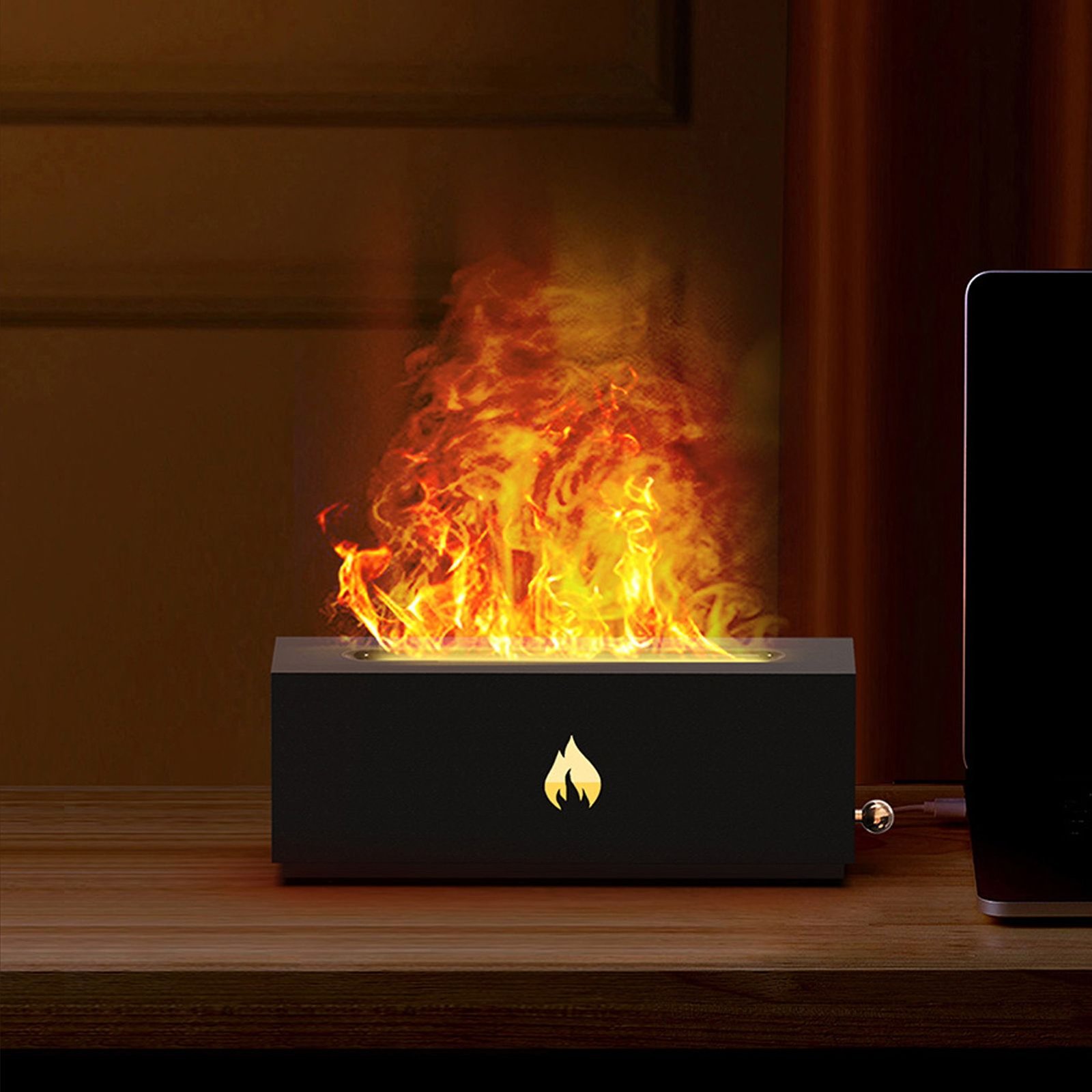 Flame Air Diffuser 3D Fireplace Appearance Multi Colored Fire Automatic Power Off Protection 320ml Silent Flame Mist Air Humidifier for Bedroom Office Black - V1294-YM0710-3113230319611 Flame Air Diffuser 3D Fireplace Appearance Multi Colored Fire Automatic Power Off Protection 320ml Silent Flame Mist Air Humidifier for Bedroom Office Black - Image 11
