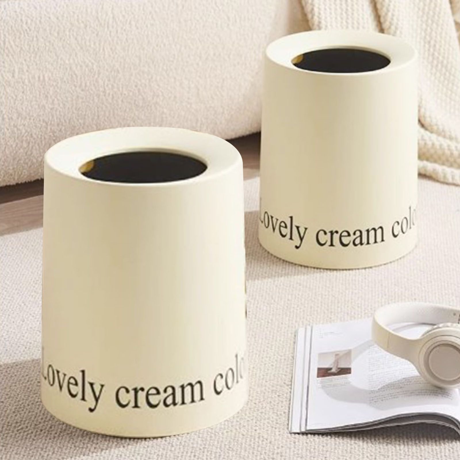 Living Room Trash Can Modern Minimalism Large Capacity Round Waste Basket for Home - V1294-YM0710-3117230257612 Living Room Trash Can Modern Minimalism Large Capacity Round Waste Basket for Home - Image 13