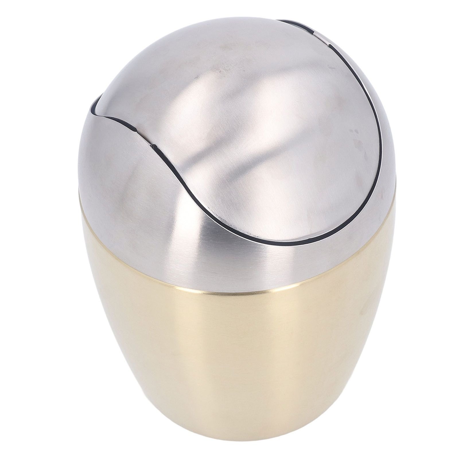 Desktop Small Trash Can Multipurpose 304 Stainless Steel Mini Trash Can with Lid for Tabletop Countertop Use Golden - V1294-YM0710-3117230259811 Desktop Small Trash Can Multipurpose 304 Stainless Steel Mini Trash Can with Lid for Tabletop Countertop Use Golden - Image 8