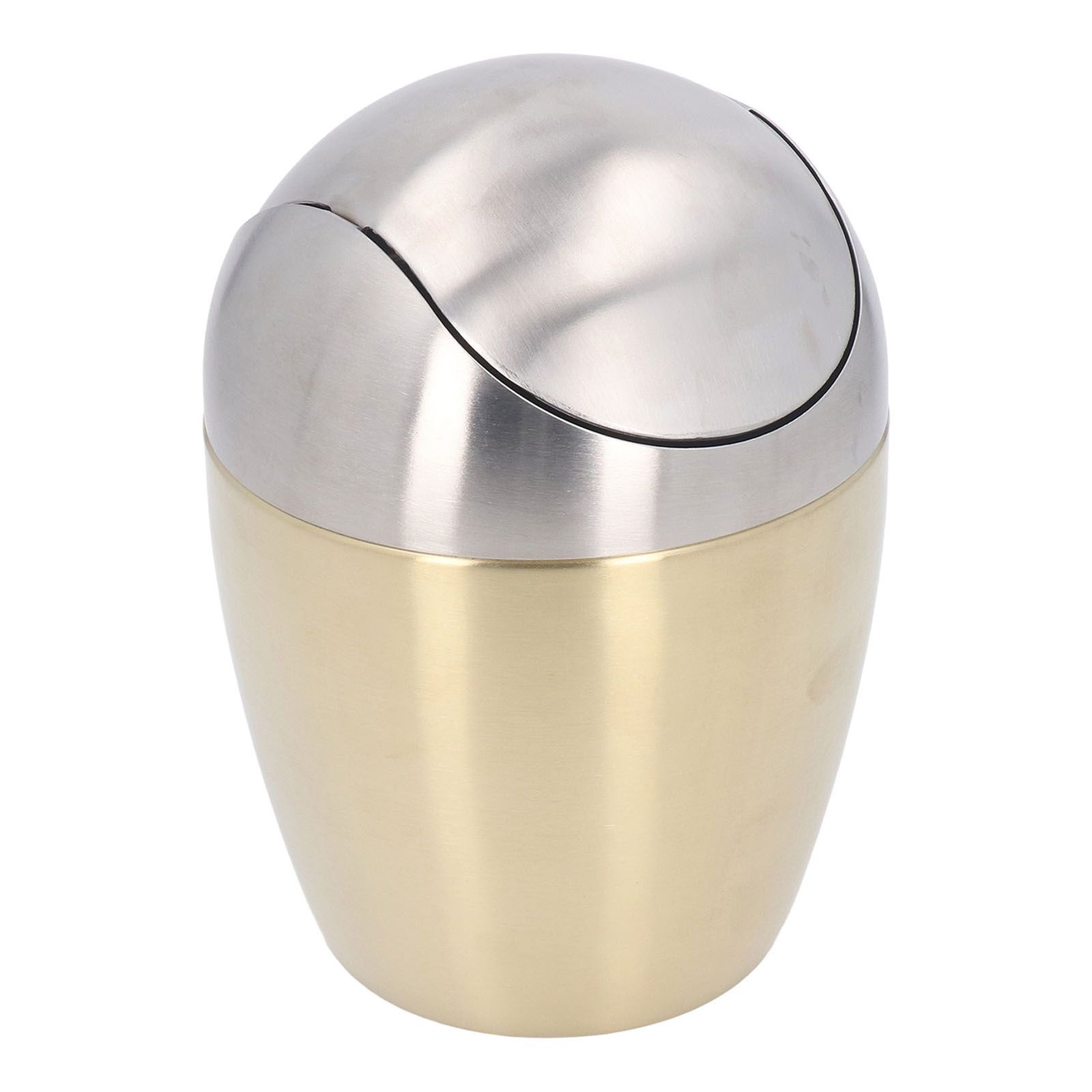 Desktop Small Trash Can Multipurpose 304 Stainless Steel Mini Trash Can with Lid for Tabletop Countertop Use Golden - V1294-YM0710-3117230259811 Desktop Small Trash Can Multipurpose 304 Stainless Steel Mini Trash Can with Lid for Tabletop Countertop Use Golden - Image 10