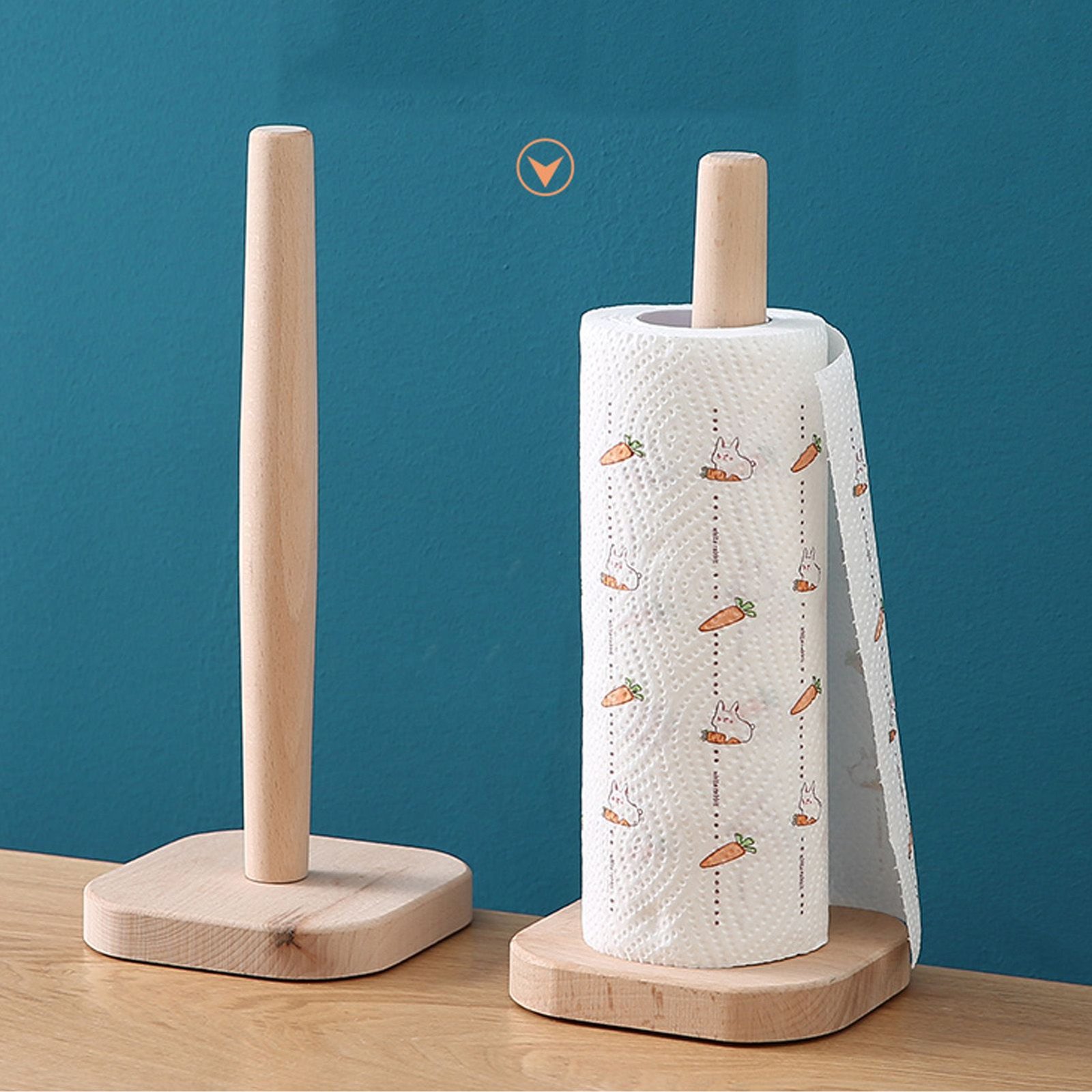 Wooden Paper Towel Holder Countertop Farmhouse Standing Paper Towel Organizer Roll Dispenser with Non Slip Base for Kitchen Living Room - V1294-YM0710-3118230310911 Wooden Paper Towel Holder Countertop Farmhouse Standing Paper Towel Organizer Roll Dispenser with Non Slip Base for Kitchen Living Room - Image 11