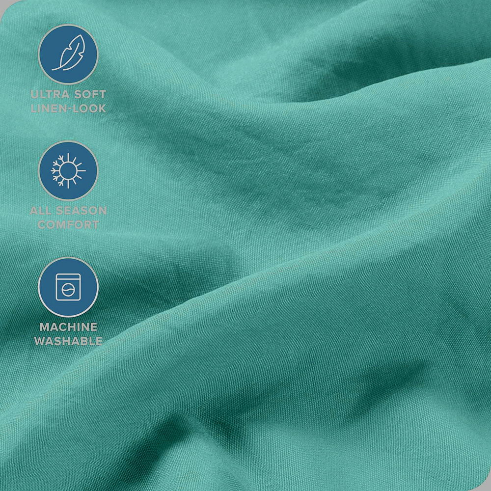 Hotel Quality Fitted Sheet - 1 Piece Fitted Sheet -Breathable Bedding - Wrinkle, Fade, Stain Resistant- 16inch/40cm Deep Pocket Fitted Bed Sheet-Wrinkle and Fade Resistant,(Biscay blue,King) - V1317-HB-QS9-AUK-CL-SSL Hotel Quality Fitted Sheet - 1 Piece Fitted Sheet -Breathable Bedding - Wrinkle, Fade, Stain Resistant- 16inch/40cm Deep Pocket Fitted Bed Sheet-Wrinkle and Fade Resistant,(Biscay blue,King) - Image 5