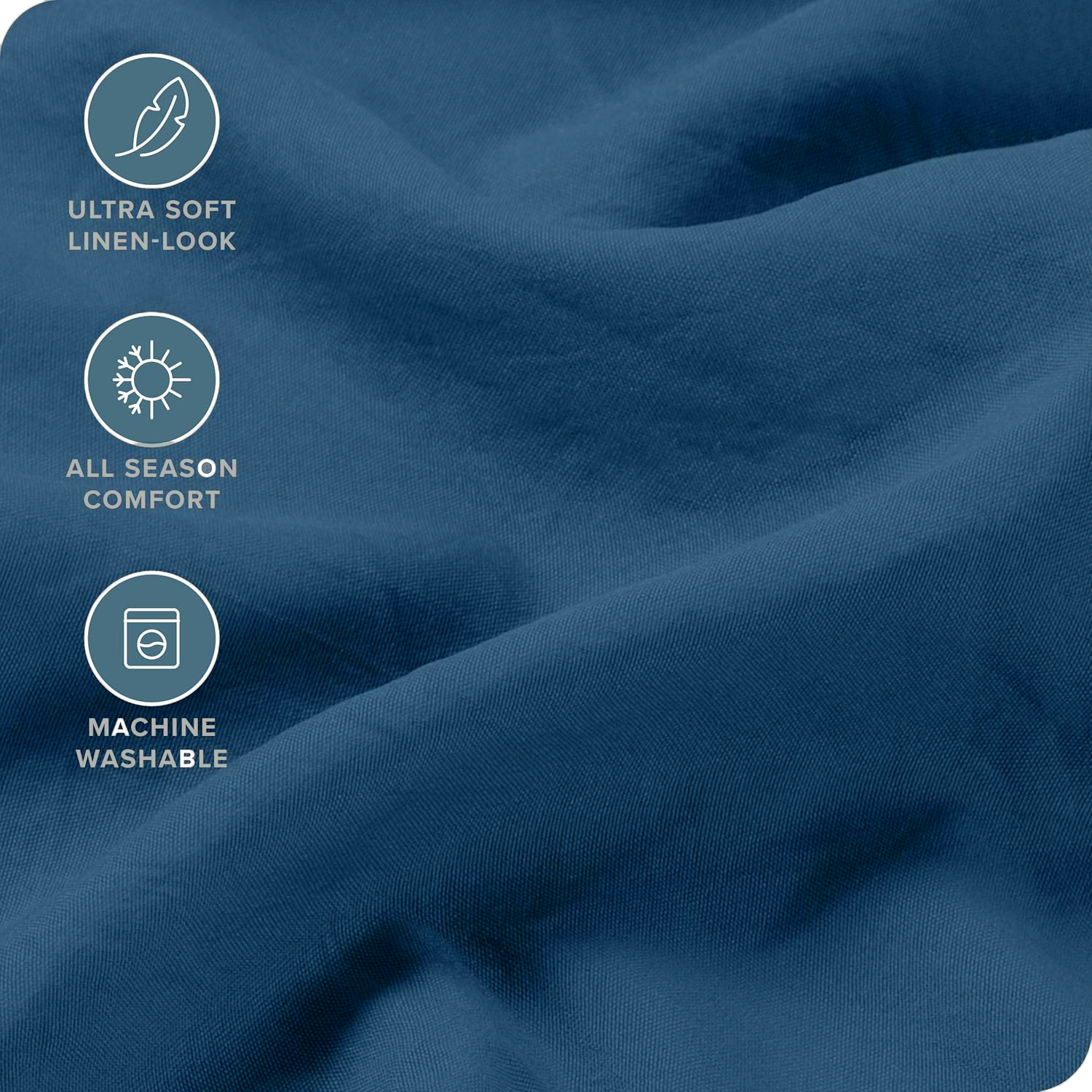 Hotel Quality Fitted Sheet - 1 Piece Fitted Sheet -Breathable Bedding - Wrinkle, Fade, Stain Resistant- 16inch/40cm Deep Pocket Fitted Bed Sheet-Wrinkle and Fade Resistant,(Navy,King Single) - V1317-HB-QS9-AUKS-CL-NV Hotel Quality Fitted Sheet - 1 Piece Fitted Sheet -Breathable Bedding - Wrinkle, Fade, Stain Resistant- 16inch/40cm Deep Pocket Fitted Bed Sheet-Wrinkle and Fade Resistant,(Navy,King Single) - Image 5