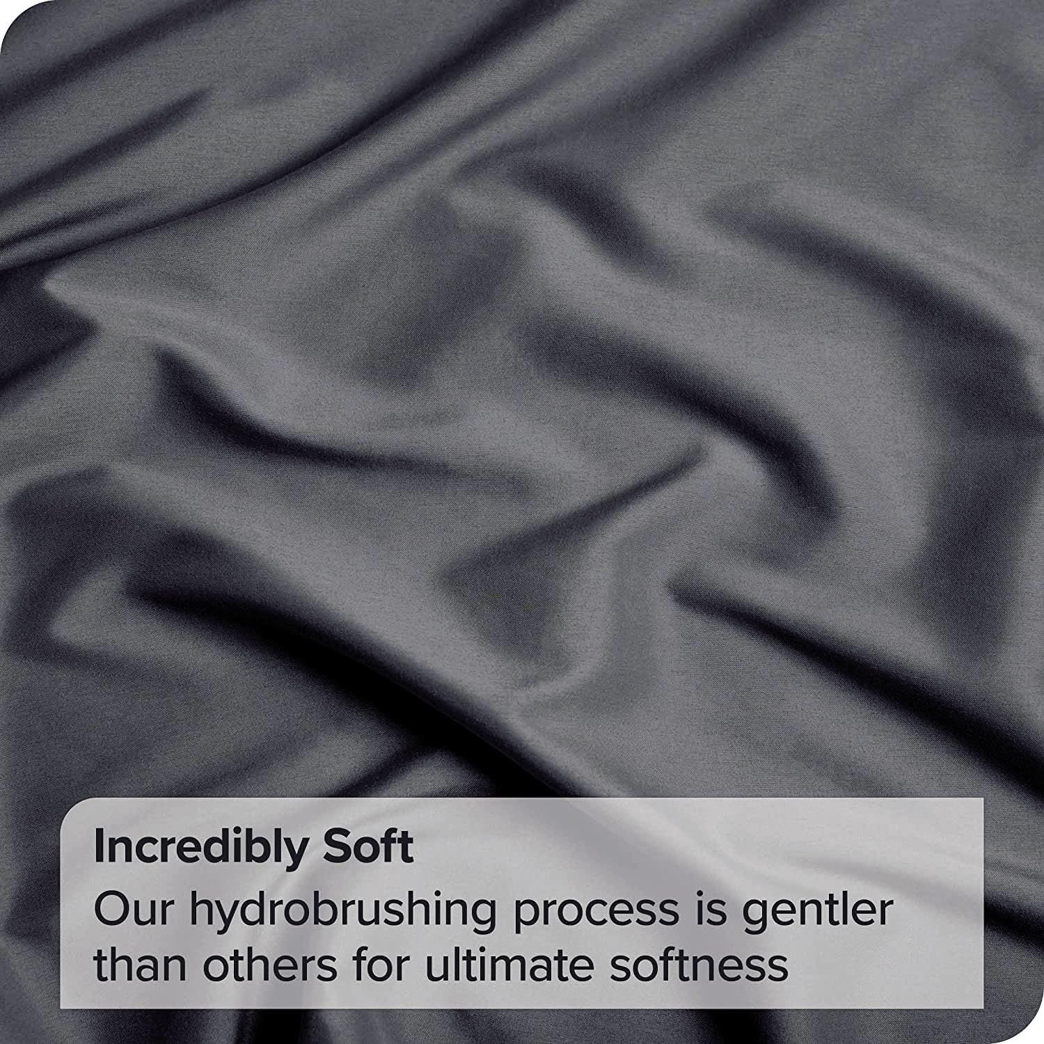 Hotel Quality Fitted Sheet - 1 Piece Fitted Sheet -Breathable Bedding - Wrinkle, Fade, Stain Resistant- 16inch/40cm Deep Pocket Fitted Bed Sheet-Wrinkle and Fade Resistant,(Dark gray,King Single) - V1317-HB-QS9-AUKS-CL-SH Hotel Quality Fitted Sheet - 1 Piece Fitted Sheet -Breathable Bedding - Wrinkle, Fade, Stain Resistant- 16inch/40cm Deep Pocket Fitted Bed Sheet-Wrinkle and Fade Resistant,(Dark gray,King Single) - Image 3