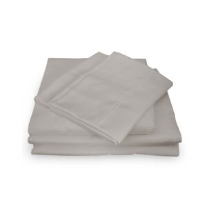 Royal Comfort 1000TC Hotel Grade Bamboo Cotton Sheets Pillowcases Set Ultrasoft - Queen - Dove
