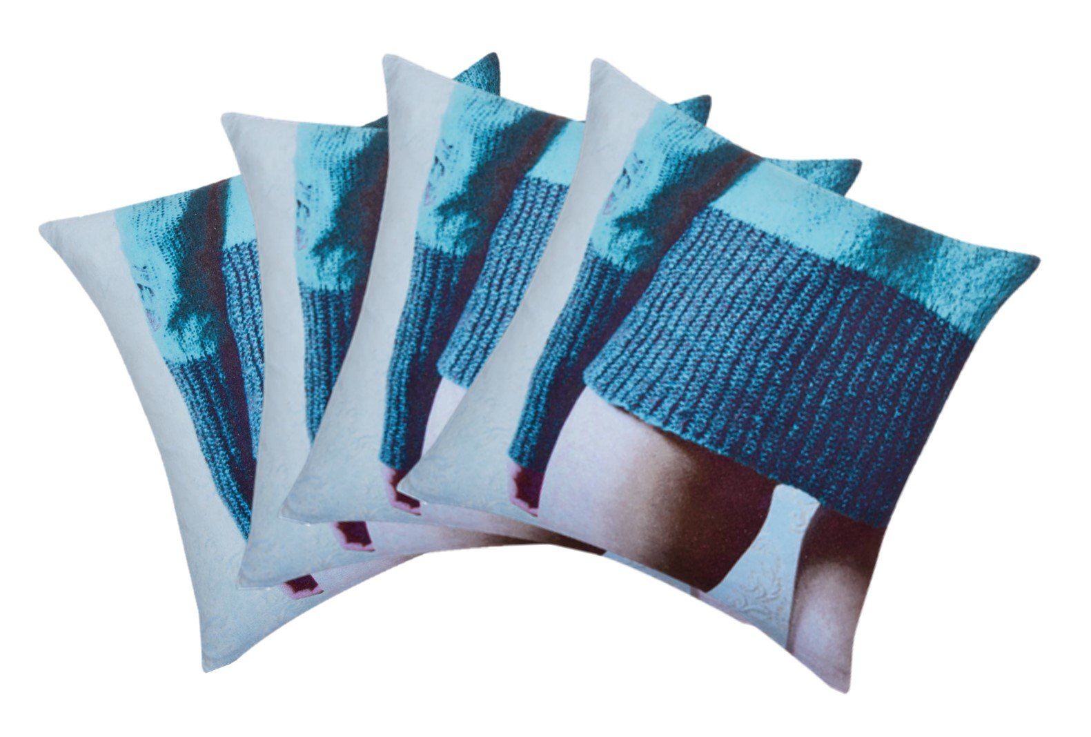 Pack of 4 Blaze Jumper Designer Cushion Covers 45cm x 45cm - V416-445178JRPK4 Pack of 4 Blaze Jumper Designer Cushion Covers 45cm x 45cm