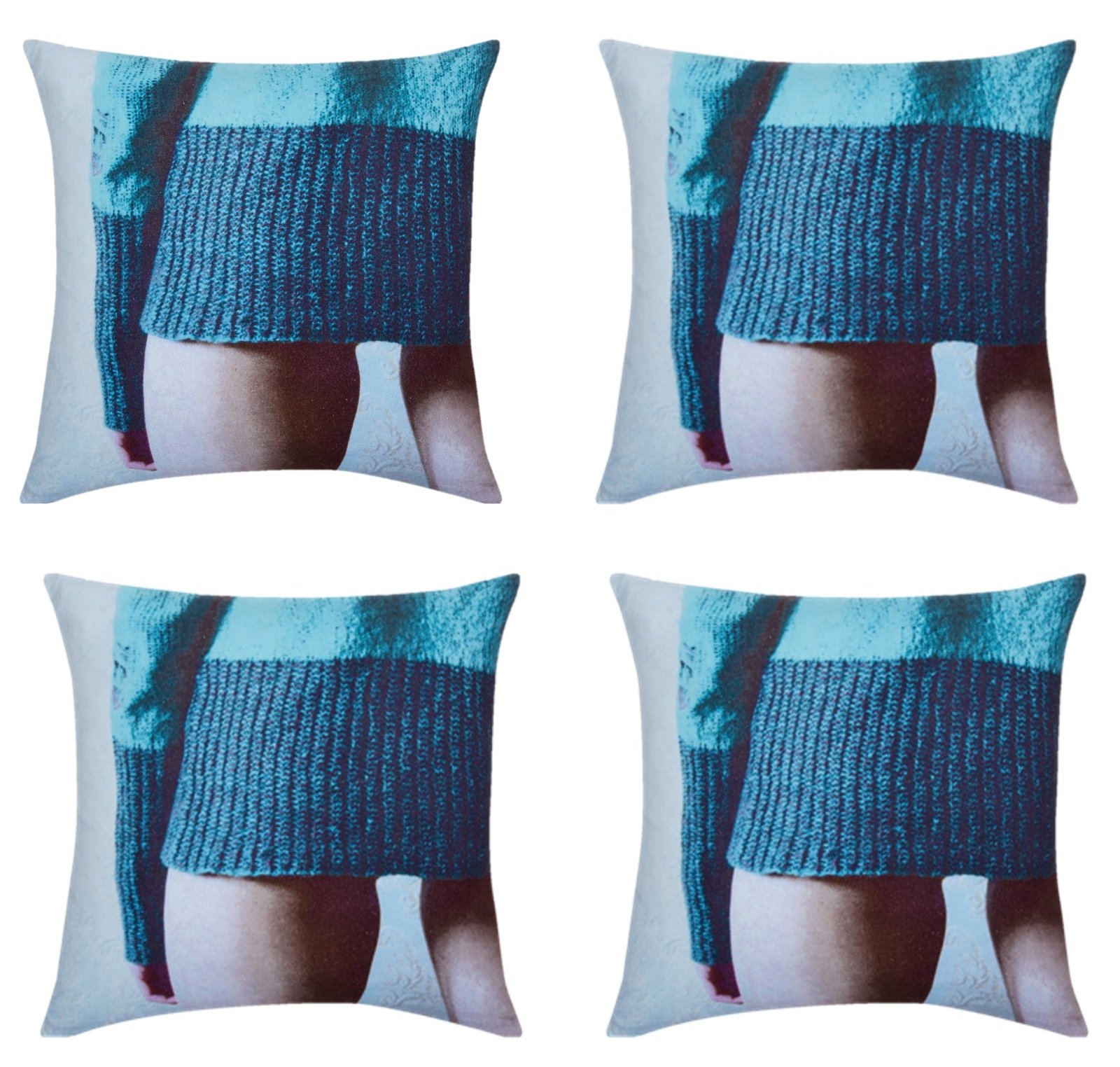 Pack of 4 Blaze Jumper Designer Cushion Covers 45cm x 45cm - V416-445178JRPK4 Pack of 4 Blaze Jumper Designer Cushion Covers 45cm x 45cm - Image 2